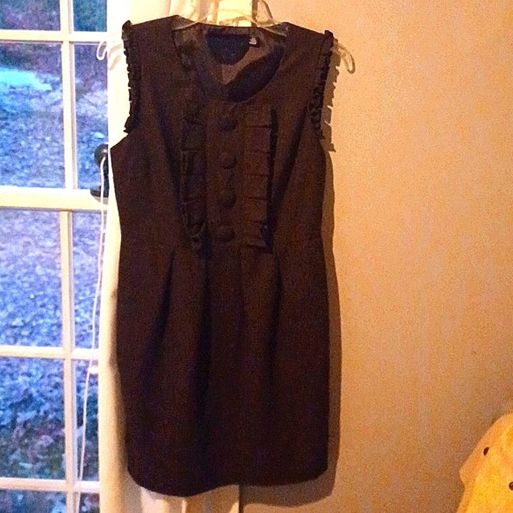 Couture chocolate brown dress - Picture 2 of 9